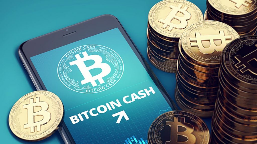 btc coins and bitcoin cash on mobile phone